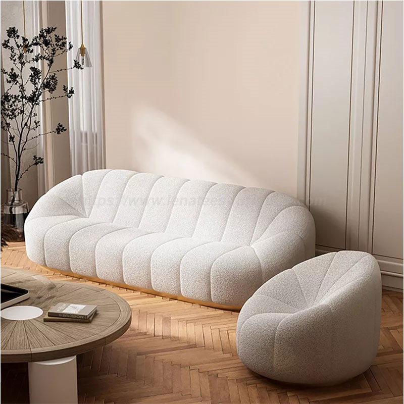 Creme Style Lazy Living Room Sofa