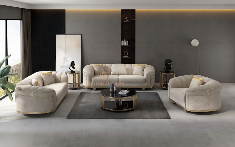 Italiensk importeret linned | Lavmælt high-end stof-sofa