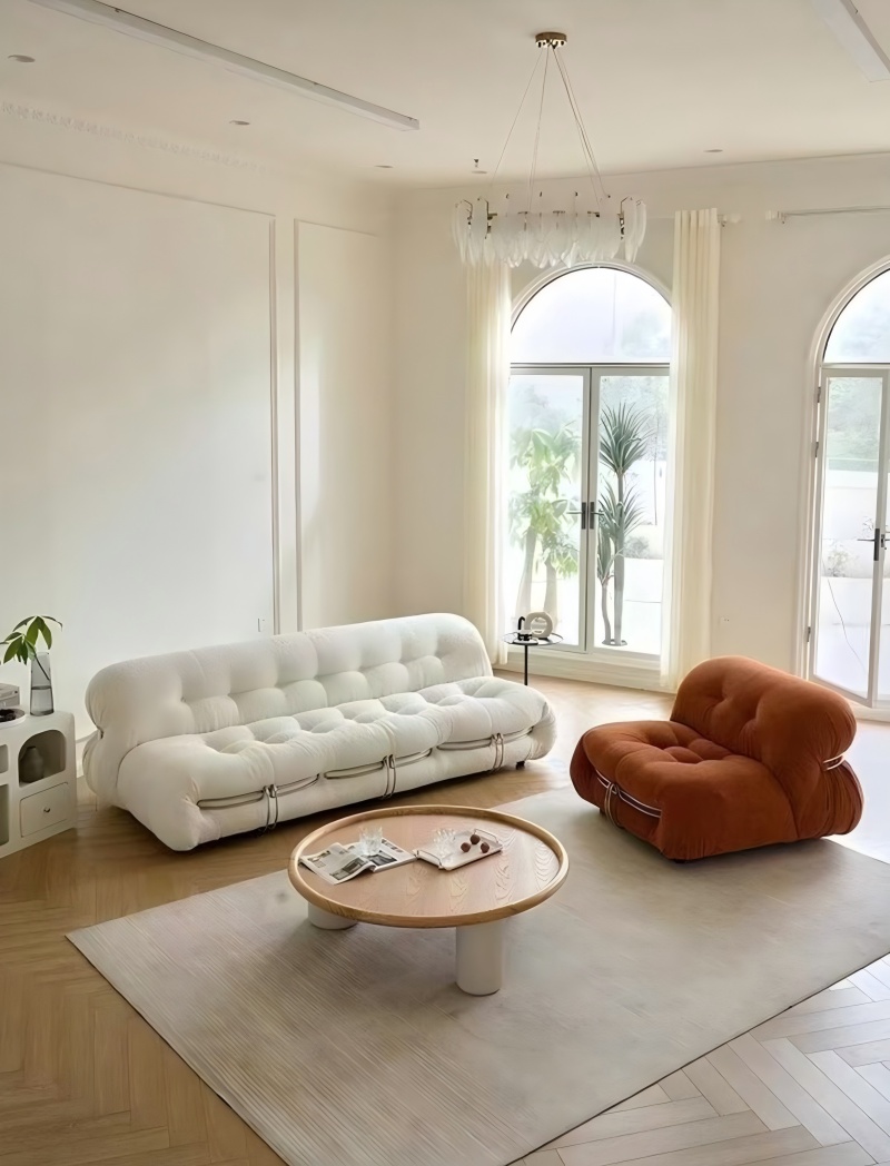 Nordisk stil bomulds stof sofa