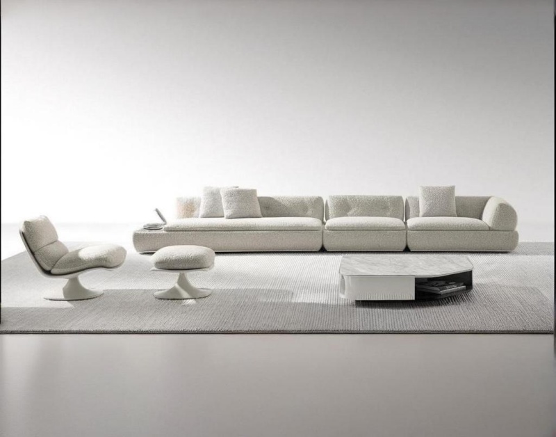 Xinyue Residence ｜ Buet minimalistisk stofsofa